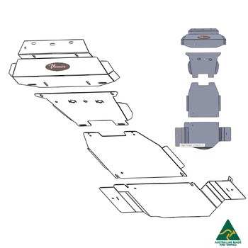 Vonnies Heavy Duty Bash Plates For Toyota Hilux N80 GGN126R 2015-ON