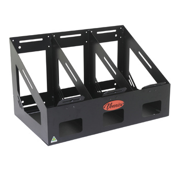 Vonnies 20L Black Vertical Triple Jerry Can Holder-For Trailer/Canopy/4WD, Holds 3
